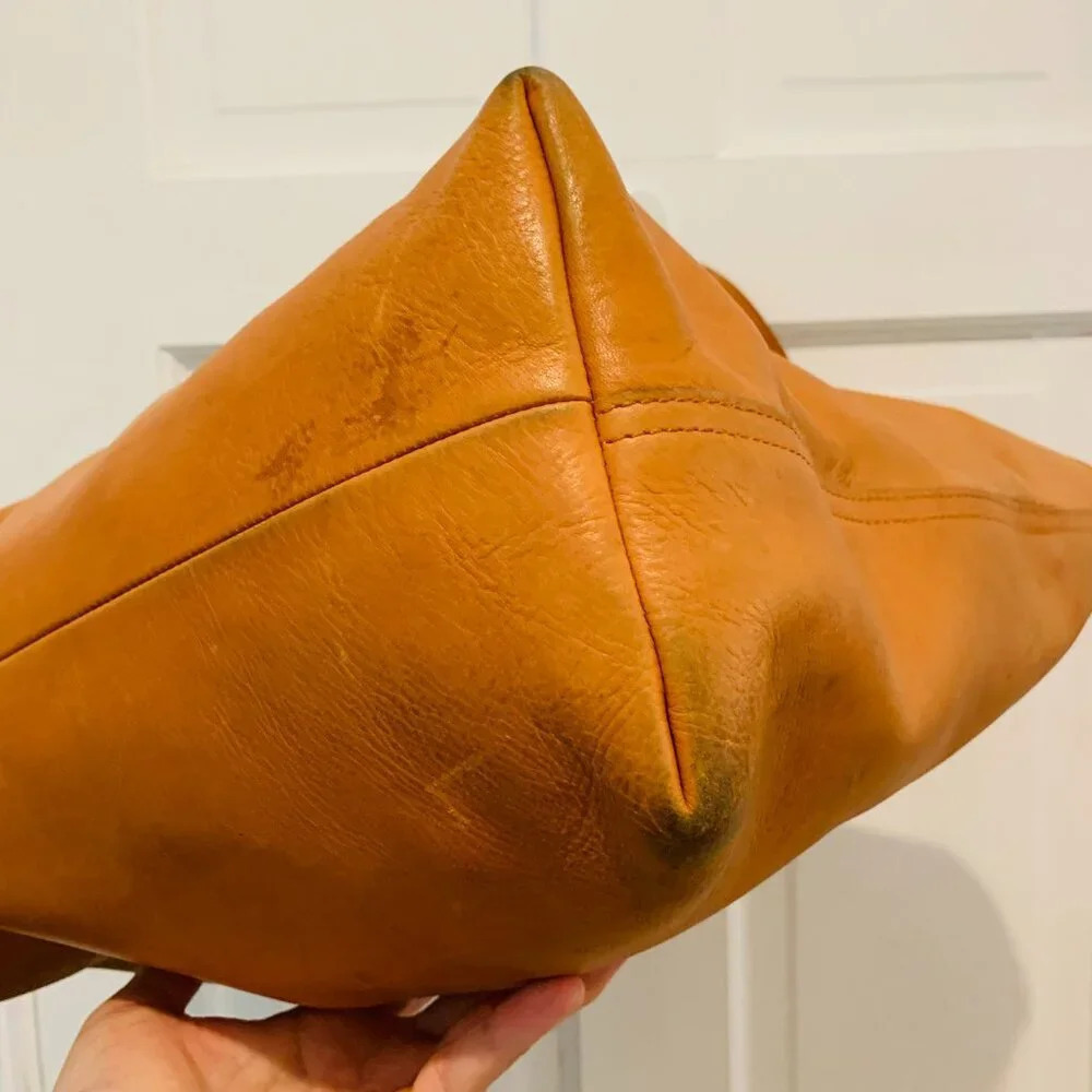Madewell Brown Leather Zip-top Transport Tote Bag XL size - Picture 8 of 16